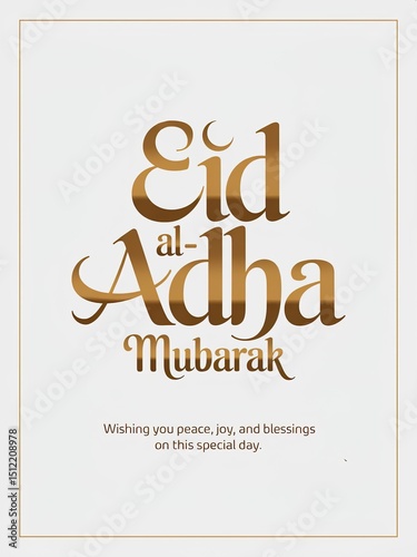 Eid al Adha premium social media post text typography on a white background.