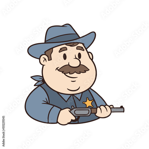 cartoon cowboy with hat