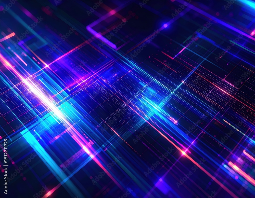 Futuristic Cyberpunk Metaverse Background, Fondo Futurista Estilo Cyberpunk y Metaverso, Generated image