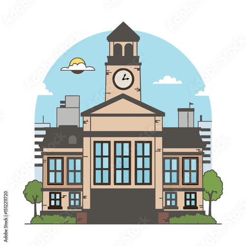 vector illustration of a building
