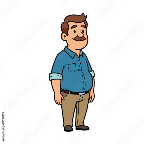 illustration of a man with a mustache