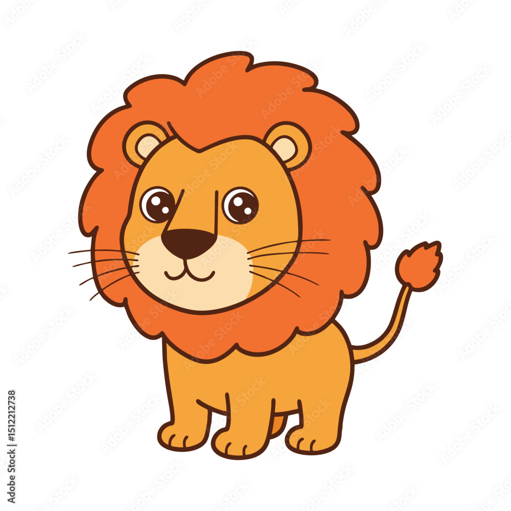 cartoon illustration of a lion cartoon illustration of a lion