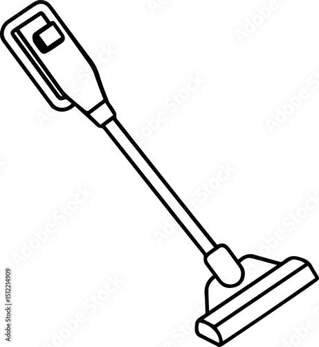 vacuum cleaner outline vector illustration, line art