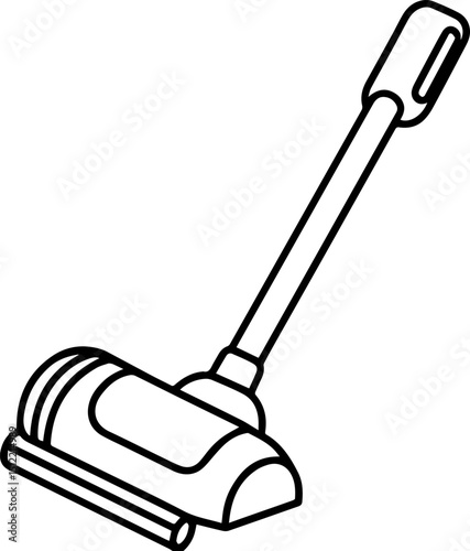vacuum cleaner outline vector illustration, line art