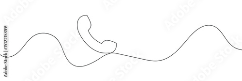 
Continuous editable line drawing of handset. One line drawing background. Vector illustration. Single line sun hat icon.