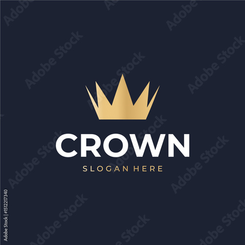 Golden Crown Logo for Royal and Luxury Branding