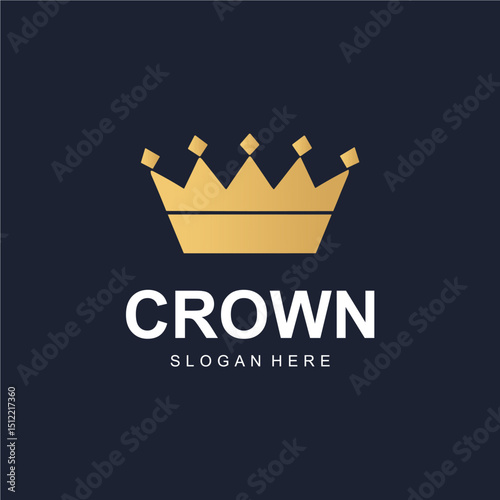 Golden Crown Logo for Royal and Luxury Branding