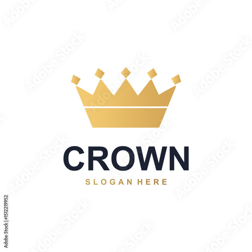 Golden Crown Logo for Royal and Luxury Branding