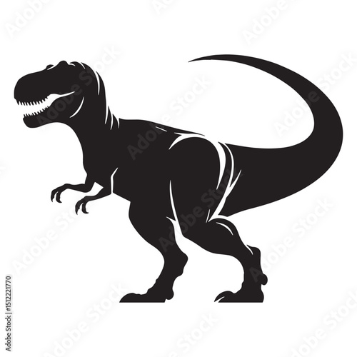 Silent stalker Tyrannosaurus silhouette – Tyrannosaurus illustration – Minimalist Tyrannosaurus vector – Dinosaur silhouette

