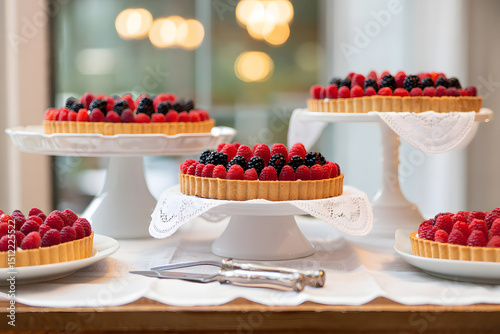cake with berries