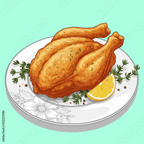 roasted turkey on a plate