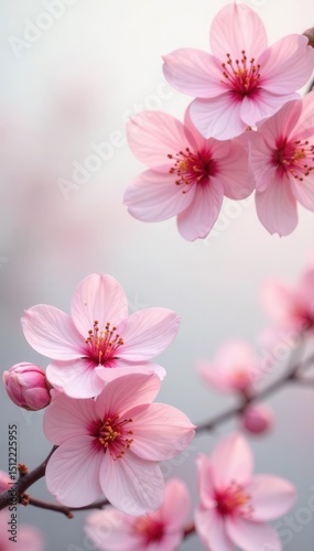 Delicate pastel pink blossoms, soft floral wallpaper texture, pink flowers, spring, feminine