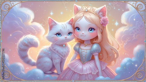 cat with heart