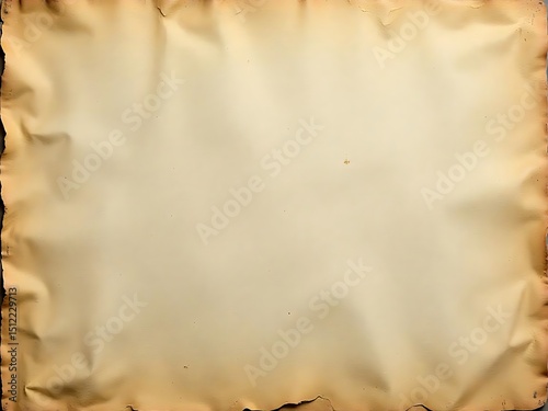 Wallpaper Mural Old parchment paper with wrinkled edges placed on a wooden surface for crafting and artistic purposes Torontodigital.ca