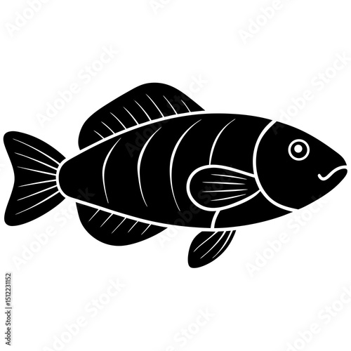 fish on a black background