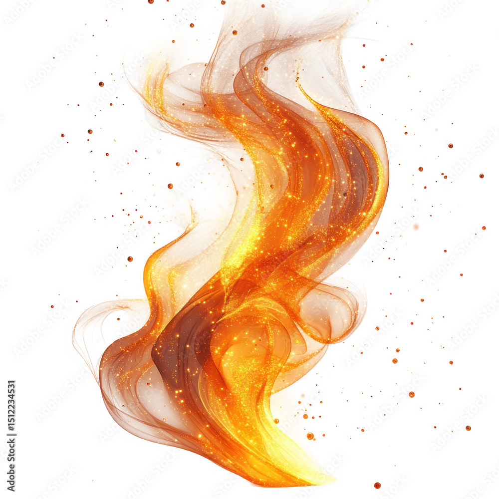 Fototapeta premium Abstract fire flame effect background design for graphic design and digital art projects use image effect on transparent background