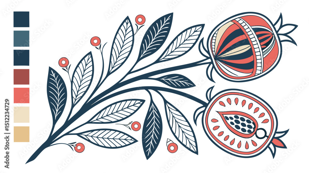 Creative fusion of texture and color in a handcrafted celebratory visual