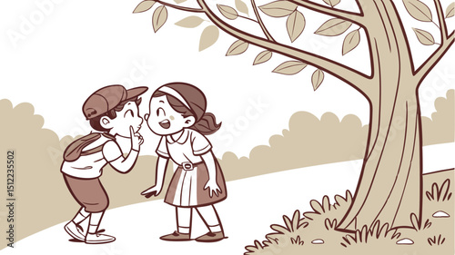 A Playful Nod to Secret Friendship Moments and School Memories