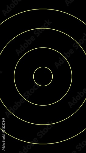 Radio pink wave sound vertical background. station rings signal. radar transmitting, radial ultrasound on black vertical background. 