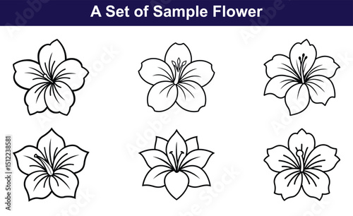 A beautiful set of floral vector icons and design elements perfect for spring and summer nature illustrations