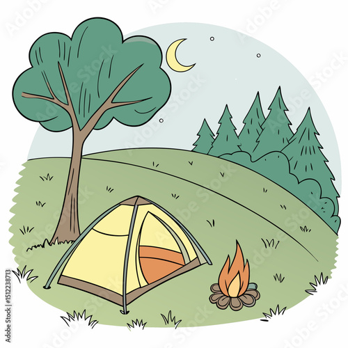 camping in the mountains