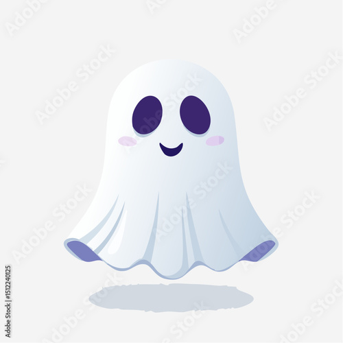 Cute Ghost Vector – Simple Halloween Character