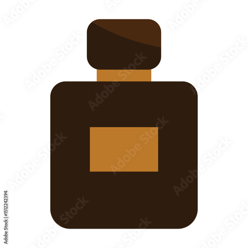 A luxurious dark brown perfume bottle.