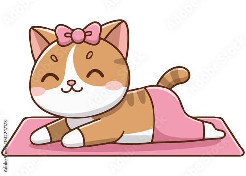 A cat doing yeoga practice