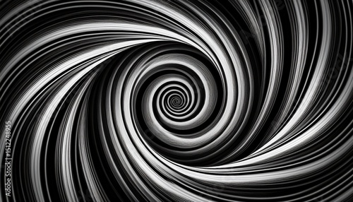 hypnotic black and white swirling vortex background abstract spiral pattern