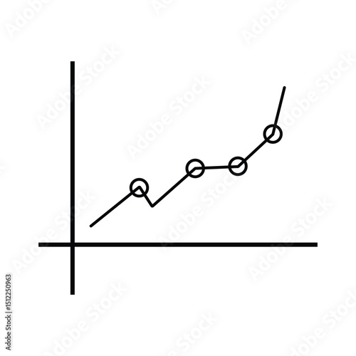 Upward Trending Graph Bullish Market Growth Chart Illustration