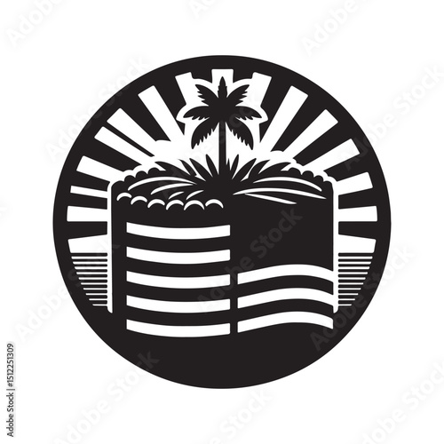 National Lamington Day Silhouette Vector Illustration, Solid White Background.