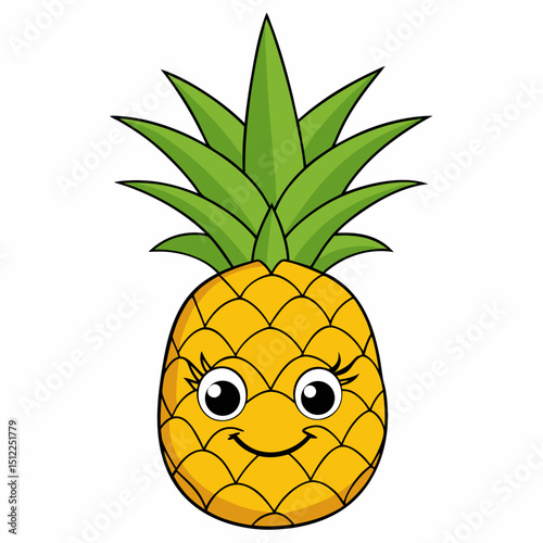 pineapple vector illustration