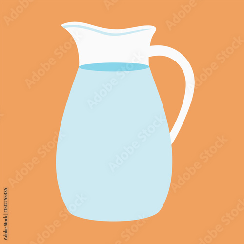 Refreshing Pitcher of Water A Simple Illustration