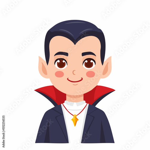 Vampire Lady Icon – Minimal Halloween Vector