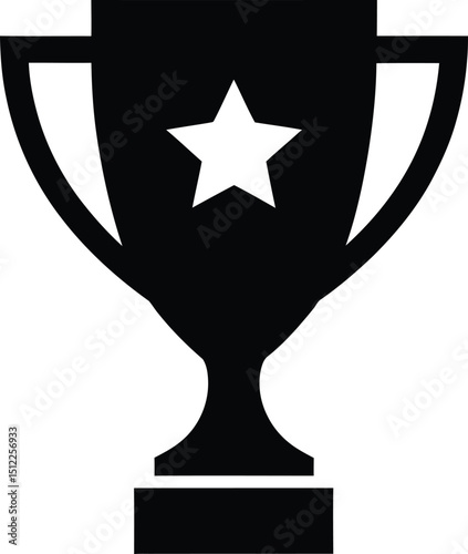 Trophy cup icon. Award symbol. Flat design style eps 10