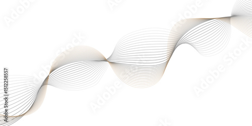 digital brown soft line white gray wavey curve line minimal concept creativity elegant graphic design use for banner, wallpaper, poster, web vector illustration.