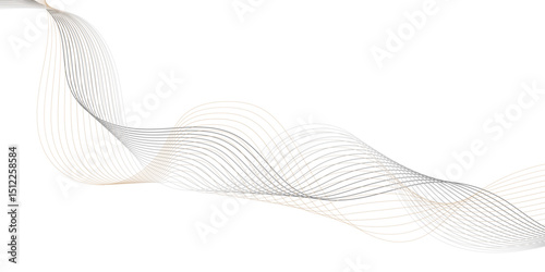digital brown soft line white gray wavey curve line minimal concept creativity elegant graphic design use for banner, wallpaper, poster, web vector illustration.