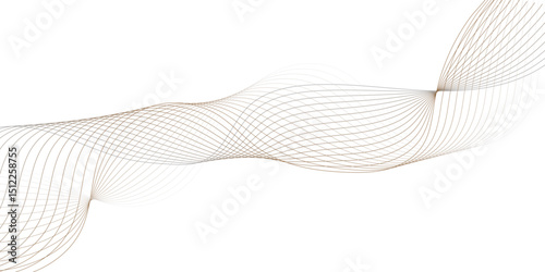 digital brown soft line white gray wavey curve line minimal concept creativity elegant graphic design use for banner, wallpaper, poster, web vector illustration.