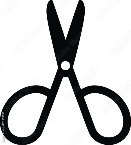 Scissors icon vector, Barbershop related solid design icon.