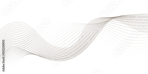 digital brown soft line white gray wavey curve line minimal concept creativity elegant graphic design use for banner, wallpaper, poster, web vector illustration.