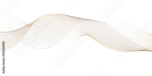 digital brown soft line white gray wavey curve line minimal concept creativity elegant graphic design use for banner, wallpaper, poster, web vector illustration.