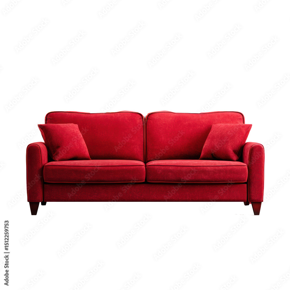 red sofa minimalist transparant background red sofa minimalist transparant background