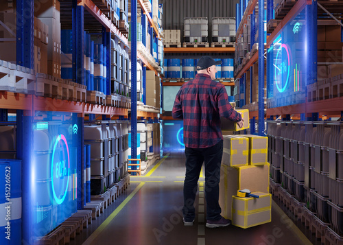 Man in innovation warehouse...
