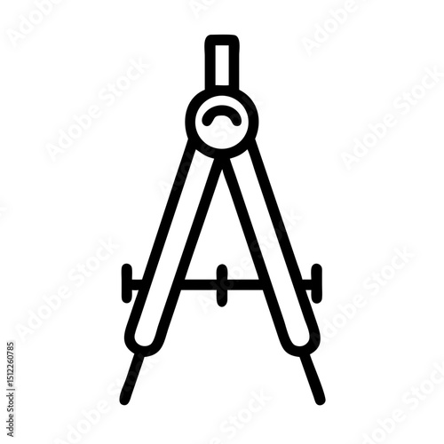 Precision compass used for drafting and technical drawing design  