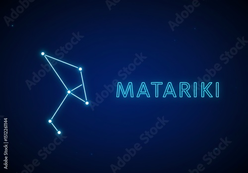 Matariki star constellation modern minimalist design