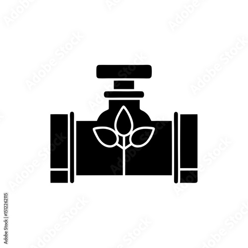 creative details Outline silhouette Water pipes, plant, growth icon vector illustration