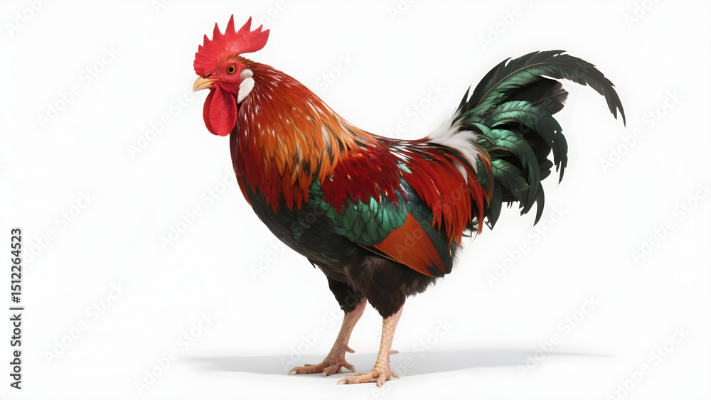 Fototapeta premium Rooster isolated on white background