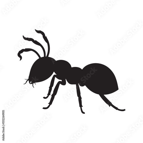 ant vector silhouette illustration eps, ant icon, on a white background