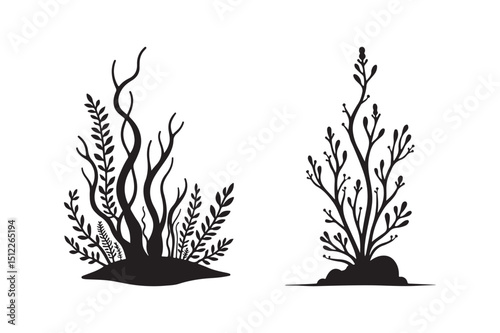 Vibrant coral reef vector illustration