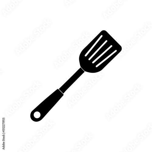 Vector illustration of Spatula silhouette.
